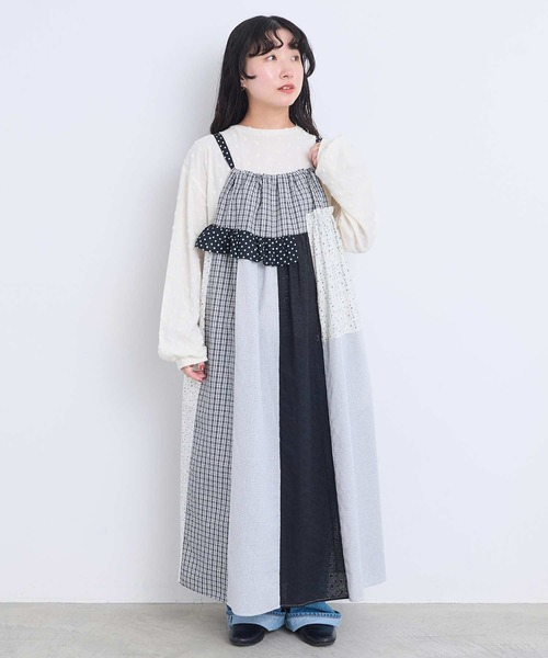 l'atelier du savon(アトリエドサボン)の「ベロアドット ロンT(Tシャツ/カットソー・レディース・ブラック/アイボリー・FREE)」の6枚目の写真