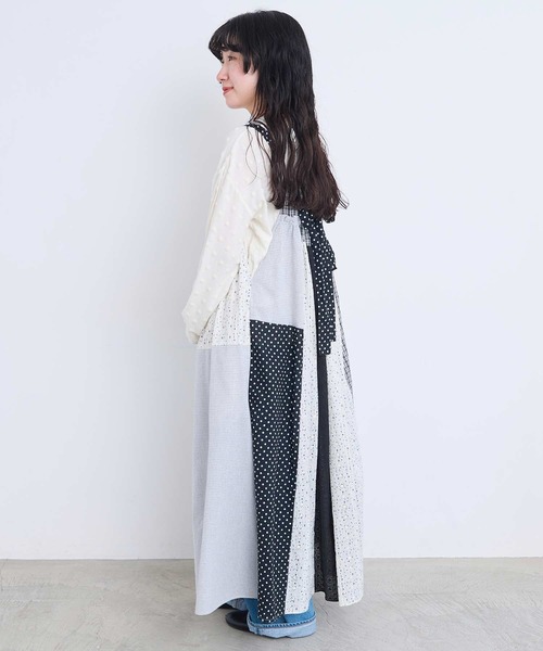 l'atelier du savon(アトリエドサボン)の「ベロアドット ロンT(Tシャツ/カットソー・レディース・ブラック/アイボリー・FREE)」の9枚目の写真