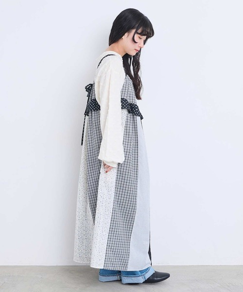 l'atelier du savon(アトリエドサボン)の「ベロアドット ロンT(Tシャツ/カットソー・レディース・ブラック/アイボリー・FREE)」の10枚目の写真