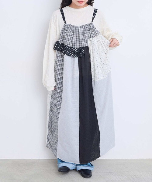 l'atelier du savon(アトリエドサボン)の「ベロアドット ロンT(Tシャツ/カットソー・レディース・ブラック/アイボリー・FREE)」の11枚目の写真
