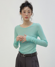 MICHIKO LONDON | レイヤードシアーテンセルトップ ミントグリーン(Tシャツ/カットソー)