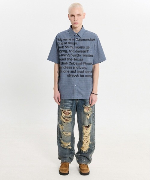 HOODHOOD(フッドフッド)の「【UNISEX】HOODHOOD/Typoチェックシャツ(シャツ/ブラウス・レディース・レッド/ブルー・MEDIUM)」の19枚目の写真