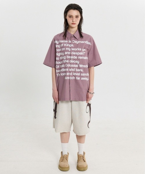 HOODHOOD(フッドフッド)の「【UNISEX】HOODHOOD/Typoチェックシャツ(シャツ/ブラウス・レディース・レッド/ブルー・MEDIUM)」の18枚目の写真