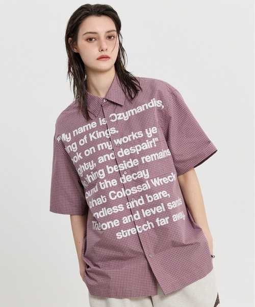 HOODHOOD(フッドフッド)の「【UNISEX】HOODHOOD/Typoチェックシャツ(シャツ/ブラウス・レディース・レッド/ブルー・MEDIUM)」の15枚目の写真