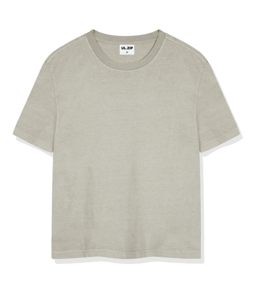 ULIFEZIP（ユーライフジー）の「ノロスピグメントダイング半袖Tシャツ5カラー[ULZF_0001]（Tシャツ/カットソー・メンズ・グレー/ベージュ/スカイブルー/チャコール/グリーン・SMALL/MEDIUM/LARGE/X-LARGE）」の6枚目の写真