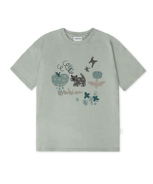 ambler | グリーンアップル グラフィック半袖Tシャツ AS1313 (グリーン)(Tシャツ/カットソー)