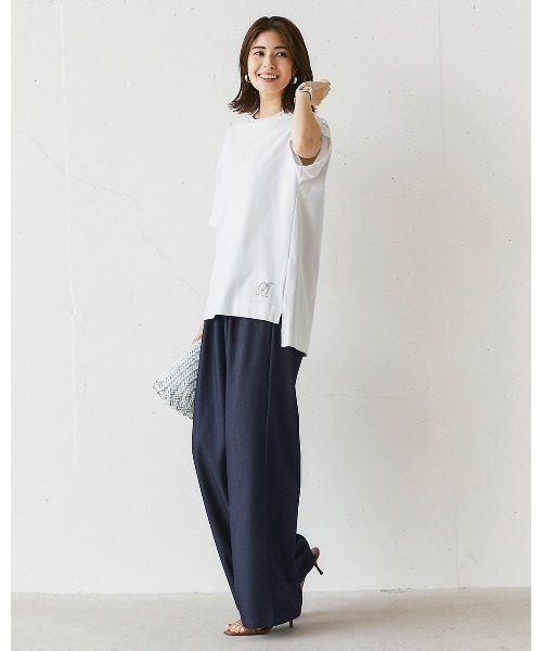DoCLASSE( ドゥクラッセ)の「デニムライク・タックワイドパンツ(その他パンツ・レディース・インディゴブルー/ライトインディゴブルー・13/15 /9/7/11)」の7枚目の写真
