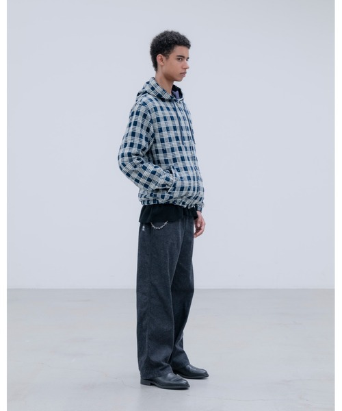 uniform experiment(ユニフォームエクスペリメント)の「STAR PRINT CHECK HOODED BLOUSON(ブルゾン・メンズ・インディゴブルー・1)」の3枚目の写真