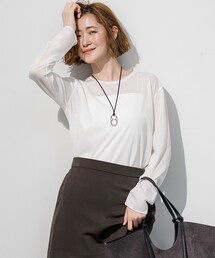 シアー ロングスリーブ Tシャツ