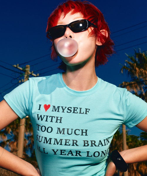 HIGHTIDEFRANKIE(ハイタイドフランキー)の「Summer Brain Tee Mint(Tシャツ/カットソー・レディース・ミント・FREE)」の2枚目の写真
