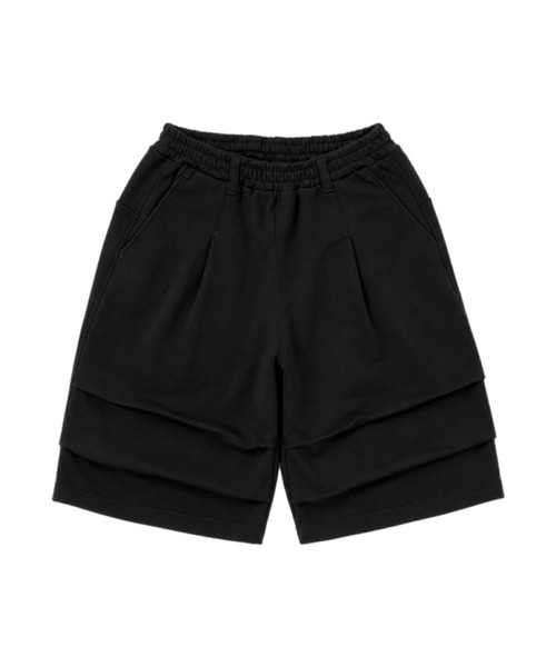 Chikashitsu +(チカシツプラス)の「【Chikashitsu +】volume tuck bermuda sweat pants (2color) / 【チカシツプラス】ボリュームタックバミューダスウェットパンツ(スウェットパンツ・メンズ・グレー/ブラック・ONE SIZE)」の21枚目の写真