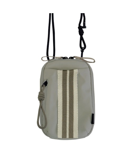 L.R.M(エルアールエム)の「トラックラインスマホショルダー(ショルダーバッグ・メンズ・グレイッシュベージュ/ブラック・FREE)」の2枚目の写真
