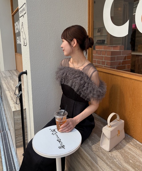 Dorry Doll（ドリードール）の「フラッフィーフリルIラインドレス（ドレス・レディース・イエロー/ブラック/ピンク系その他・MEDIUM）」の5枚目の写真