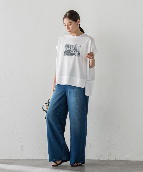la.f…(ラエフ)の「フォトプリントTシャツ(Tシャツ/カットソー・レディース・ブラック/ホワイト・9号)」の7枚目の写真
