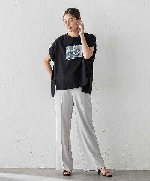 la.f…(ラエフ)の「フォトプリントTシャツ(Tシャツ/カットソー・レディース・ブラック/ホワイト・9号)」の14枚目の写真