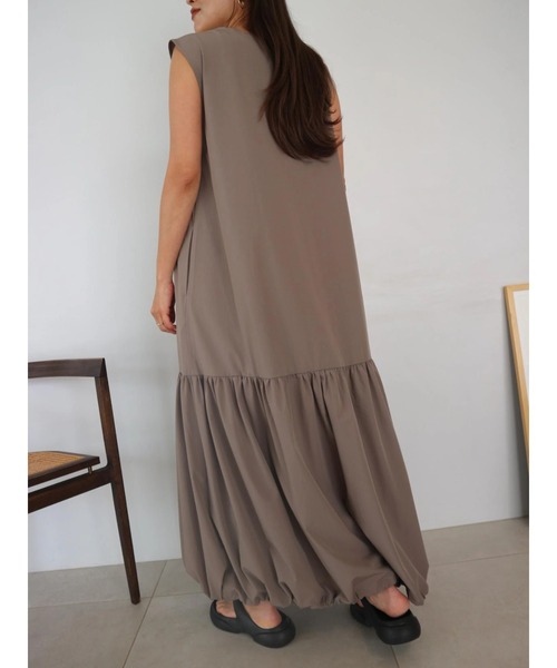 TRUNC(トランクエイティーエイト)の「Ice Touch Keyneck 2Way Dress(ワンピース・レディース・ベージュ/ブラック・FREE)」の12枚目の写真