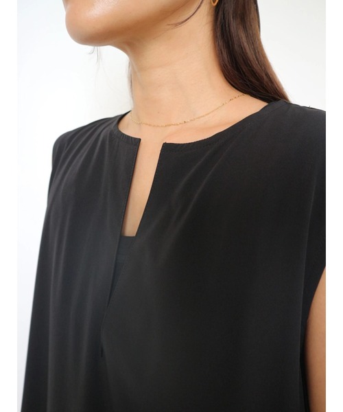 TRUNC(トランクエイティーエイト)の「Ice Touch Keyneck 2Way Dress(ワンピース・レディース・ベージュ/ブラック・FREE)」の15枚目の写真