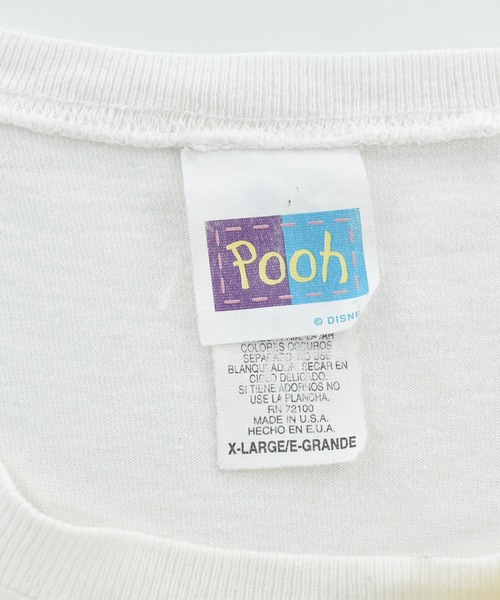 LABORATORY R（ラボラトリーアール）の「【USED】90’s Disney “pooh” 大判プリント キャラクター Tシャツ USA製（Tシャツ/カットソー・メンズ・ホワイト・X-LARGE）」の5枚目の写真