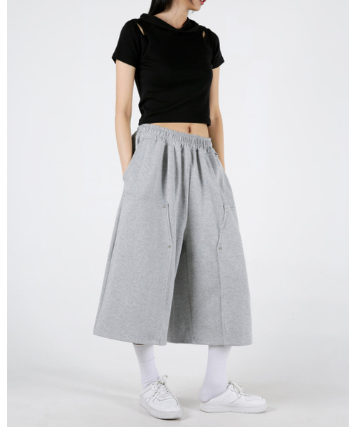 UMM（ウム）の「レディース リベットポイント ダブルニーバミューダパンツ 3COLOR（その他パンツ・メンズ・グレー系/ブラウン/ブラック・F）」の6枚目の写真