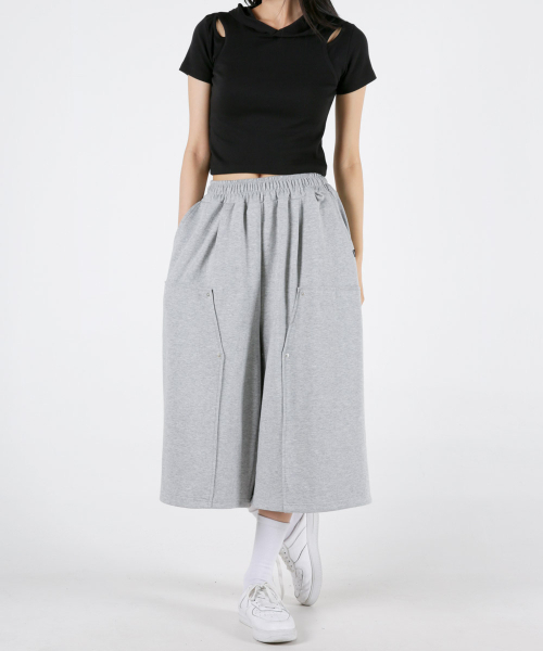 UMM（ウム）の「レディース リベットポイント ダブルニーバミューダパンツ 3COLOR（その他パンツ・メンズ・グレー系/ブラウン/ブラック・F）」の7枚目の写真