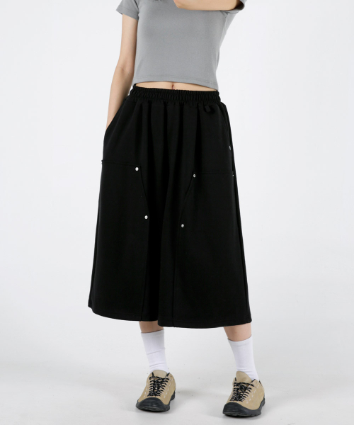 UMM（ウム）の「レディース リベットポイント ダブルニーバミューダパンツ 3COLOR（その他パンツ・メンズ・グレー系/ブラウン/ブラック・F）」の9枚目の写真