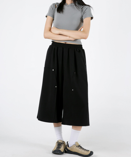 UMM（ウム）の「レディース リベットポイント ダブルニーバミューダパンツ 3COLOR（その他パンツ・メンズ・グレー系/ブラウン/ブラック・F）」の11枚目の写真