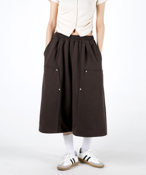 UMM（ウム）の「レディース リベットポイント ダブルニーバミューダパンツ 3COLOR（その他パンツ・メンズ・グレー系/ブラウン/ブラック・F）」の12枚目の写真