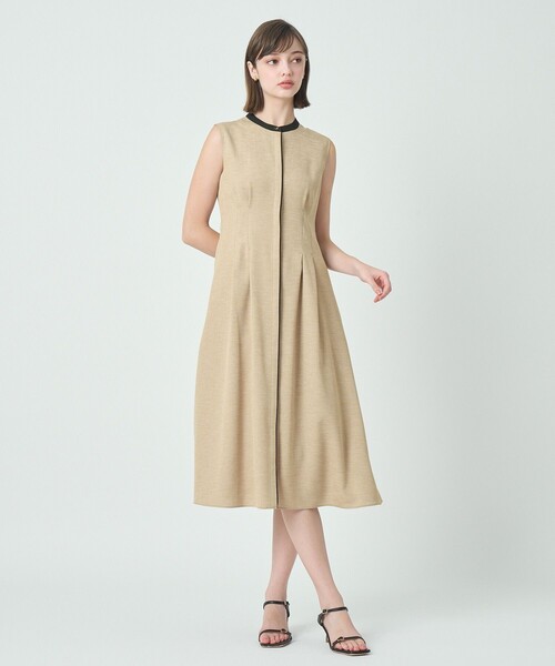 ANAYI(アナイ)の「スラブリネンライクバイカラーワンピース(ワンピース・レディース・ベージュ/ブラック・38/36)」の15枚目の写真