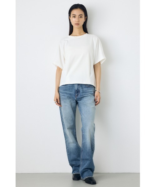AZUL by moussy(アズールバイマウジー)の「【身長/骨格別着用画像あり】コクーンカットトップス 春服 夏服 秋服 シンプル 無地 大人カジュアル 二の腕カバー 体系カバー(Tシャツ/カットソー・レディース・ブラウン/ブラック/オフホワイト・FREE)」の8枚目の写真