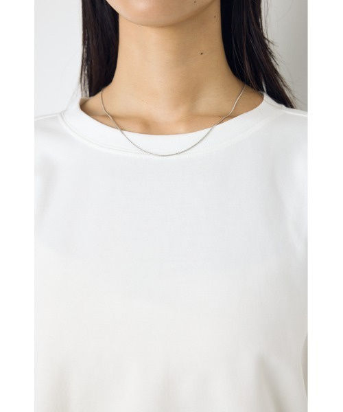 AZUL by moussy(アズールバイマウジー)の「【身長/骨格別着用画像あり】コクーンカットトップス 春服 夏服 秋服 シンプル 無地 大人カジュアル 二の腕カバー 体系カバー(Tシャツ/カットソー・レディース・ブラウン/ブラック/オフホワイト・FREE)」の9枚目の写真