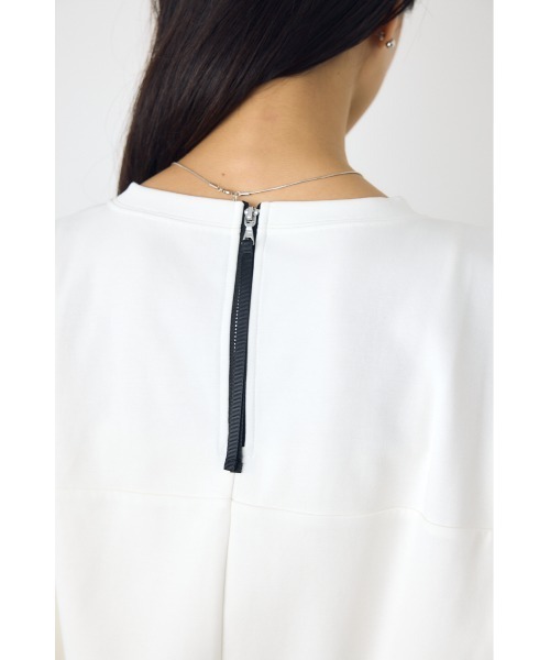 AZUL by moussy(アズールバイマウジー)の「【身長/骨格別着用画像あり】コクーンカットトップス 春服 夏服 秋服 シンプル 無地 大人カジュアル 二の腕カバー 体系カバー(Tシャツ/カットソー・レディース・ブラウン/ブラック/オフホワイト・FREE)」の10枚目の写真