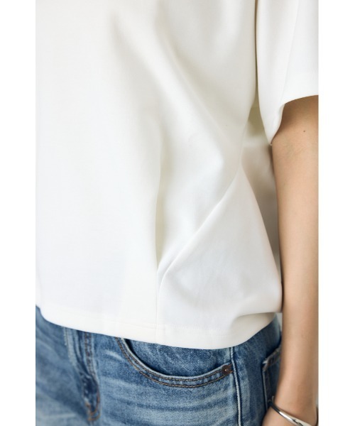 AZUL by moussy(アズールバイマウジー)の「【身長/骨格別着用画像あり】コクーンカットトップス 春服 夏服 秋服 シンプル 無地 大人カジュアル 二の腕カバー 体系カバー(Tシャツ/カットソー・レディース・ブラウン/ブラック/オフホワイト・FREE)」の12枚目の写真