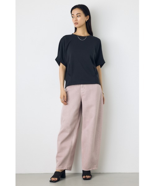 AZUL by moussy(アズールバイマウジー)の「【身長/骨格別着用画像あり】コクーンカットトップス 春服 夏服 秋服 シンプル 無地 大人カジュアル 二の腕カバー 体系カバー(Tシャツ/カットソー・レディース・ブラウン/ブラック/オフホワイト・FREE)」の17枚目の写真