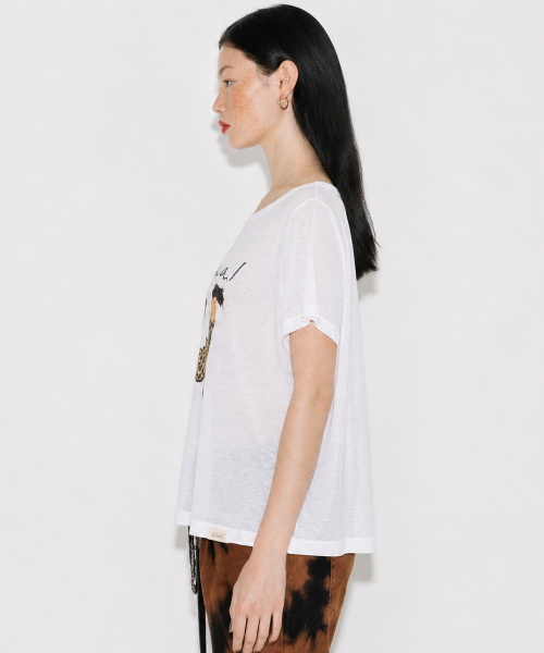 SETSETSET(セットセットセット)の「レオパードバナナフレアTシャツ(Tシャツ/カットソー・レディース・その他・ONE SIZE)」の4枚目の写真