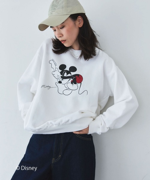GOOD ROCK SPEED(グッドロックスピード)の「【GOOD ROCK SPEED】MICKEY/Sweat(スウェット・レディース・ホワイト・FREE)」の1枚目の写真
