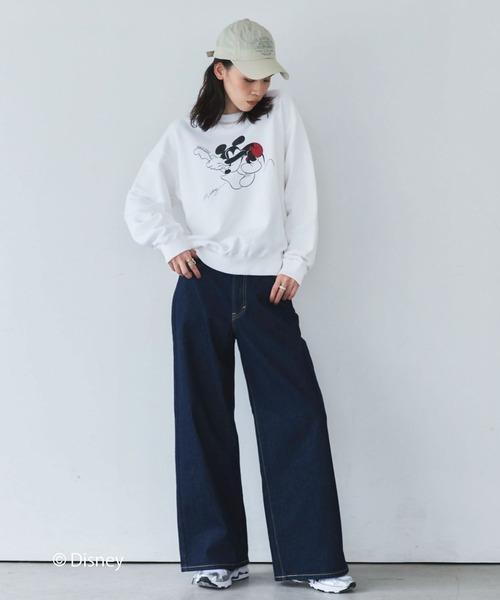 GOOD ROCK SPEED(グッドロックスピード)の「【GOOD ROCK SPEED】MICKEY/Sweat(スウェット・レディース・ホワイト・FREE)」の4枚目の写真