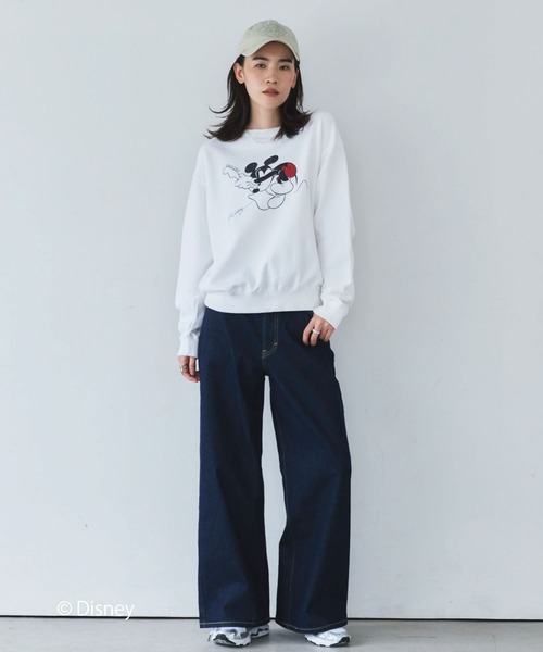 GOOD ROCK SPEED(グッドロックスピード)の「【GOOD ROCK SPEED】MICKEY/Sweat(スウェット・レディース・ホワイト・FREE)」の2枚目の写真
