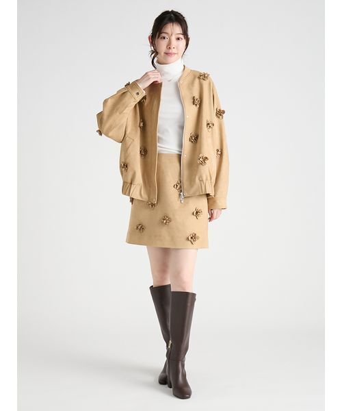 CELFORD(セルフォード)の「【セットアップ対応】3Dフローラルモチーフスカート(スカート・レディース・グレー/ブラック/キャメル・36/38)」の18枚目の写真