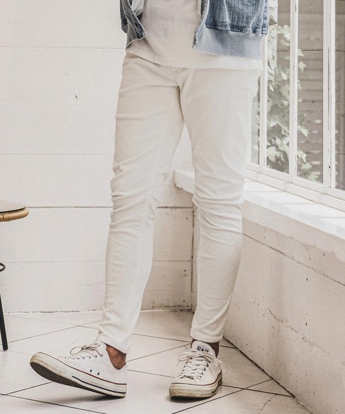 wjk reluxe(ダブルジェーケーリラックス)の「mp15279- Corduroy Banana Pants コーデュロイバナナパンツ(WR26W-15)(その他パンツ・メンズ・チャコール/グレイッシュベージュ/ホワイト・L/M/S)」の1枚目の写真