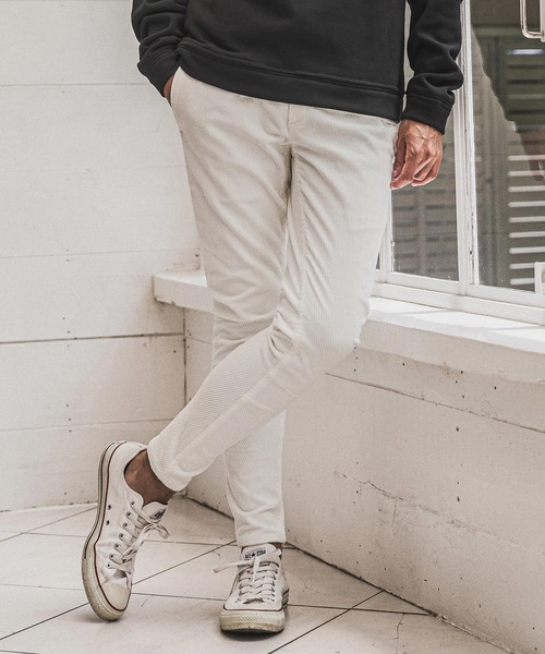 wjk reluxe(ダブルジェーケーリラックス)の「mp15279- Corduroy Banana Pants コーデュロイバナナパンツ(WR26W-15)(その他パンツ・メンズ・チャコール/グレイッシュベージュ/ホワイト・L/M/S)」の4枚目の写真