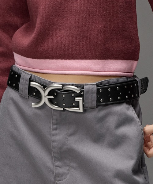 XG BUCKLE STUDDED FAUX LEATHER BELT（ベルト）｜X-girl（エックス