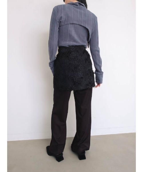 sahara(サハラ)の「Cut Jacquard Apron(スカート・レディース・アイボリー/ブラック・FREE)」の10枚目の写真