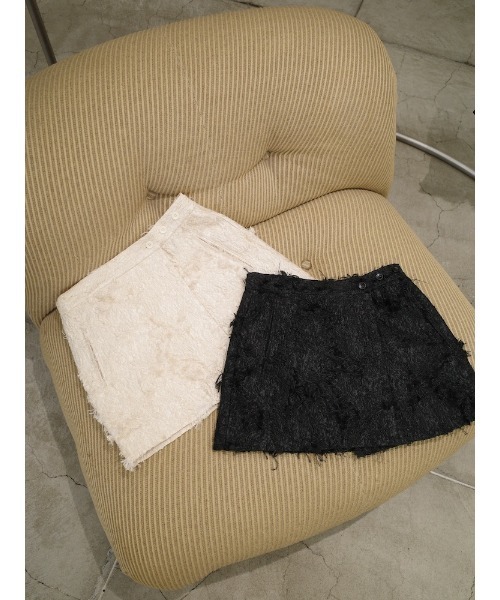 sahara(サハラ)の「Cut Jacquard Apron(スカート・レディース・アイボリー/ブラック・FREE)」の12枚目の写真