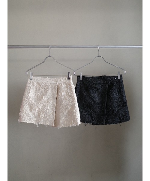 sahara(サハラ)の「Cut Jacquard Apron(スカート・レディース・アイボリー/ブラック・FREE)」の13枚目の写真