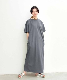 MEDE19F 汗じみ軽減加工のカットソーワンピース