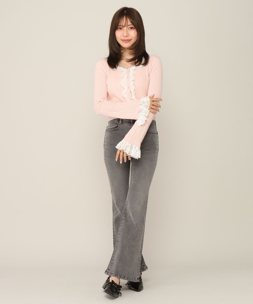 Heather(ヘザー)の「レーストリムニットカーディガン 1063912(カーディガン/ボレロ・レディース・ピンク/アイボリー/ブラウン・FREE)」の19枚目の写真