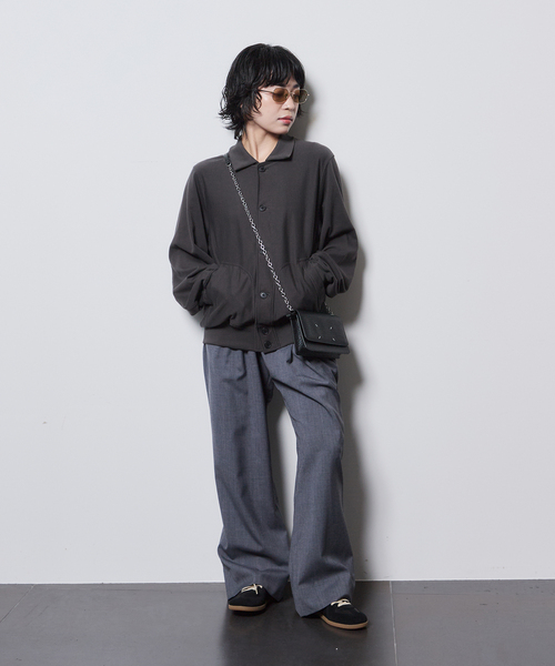 CITYSHOP（シティーショップ）の「SWEAT BLOUSON：カーディガン（カーディガン/ボレロ・レディース・ホワイト/ブラック/ライトグレー・FREE）」の5枚目の写真