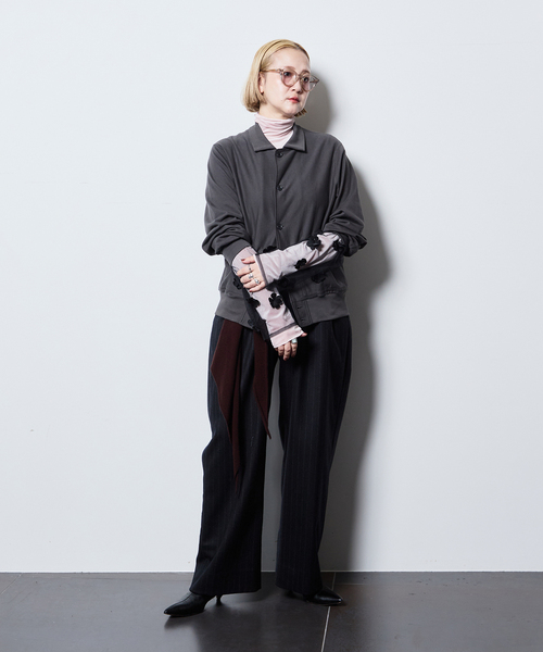 CITYSHOP（シティーショップ）の「SWEAT BLOUSON：カーディガン（カーディガン/ボレロ・レディース・ホワイト/ブラック/ライトグレー・FREE）」の6枚目の写真