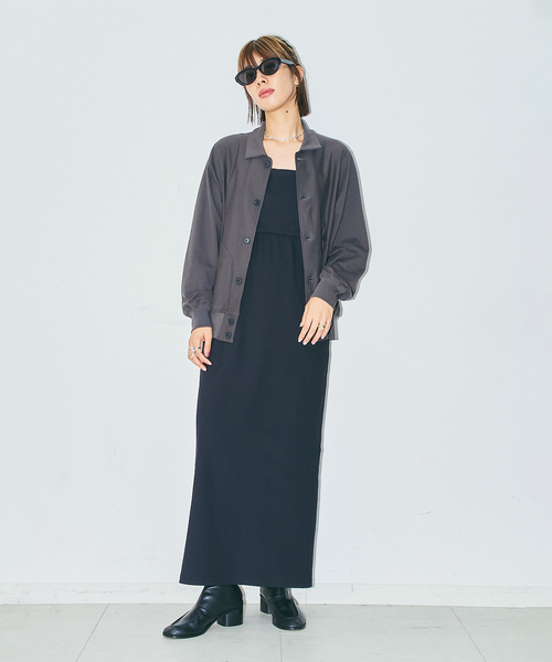 CITYSHOP（シティーショップ）の「SWEAT BLOUSON：カーディガン（カーディガン/ボレロ・レディース・ホワイト/ブラック/ライトグレー・FREE）」の13枚目の写真
