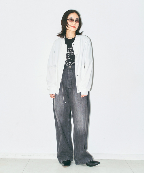 CITYSHOP（シティーショップ）の「SWEAT BLOUSON：カーディガン（カーディガン/ボレロ・レディース・ホワイト/ブラック/ライトグレー・FREE）」の14枚目の写真